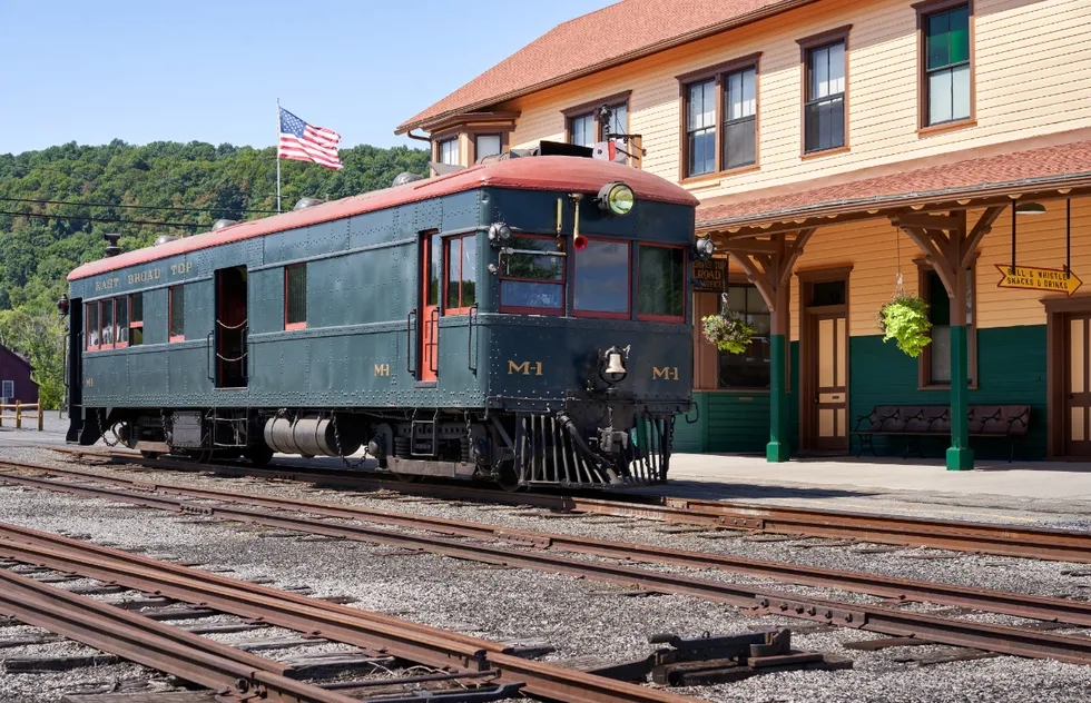 East Broad Top Railroad caboose in Rockhill, Pennsylvania