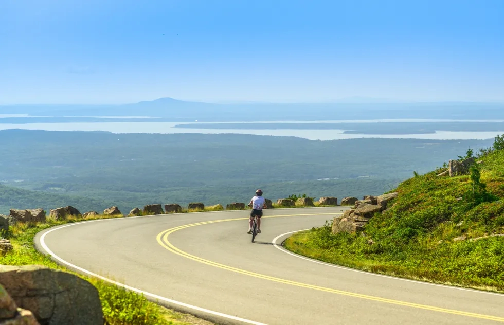 Cadillac Mountain Road, Acadia National Park, Maine, Bicycling