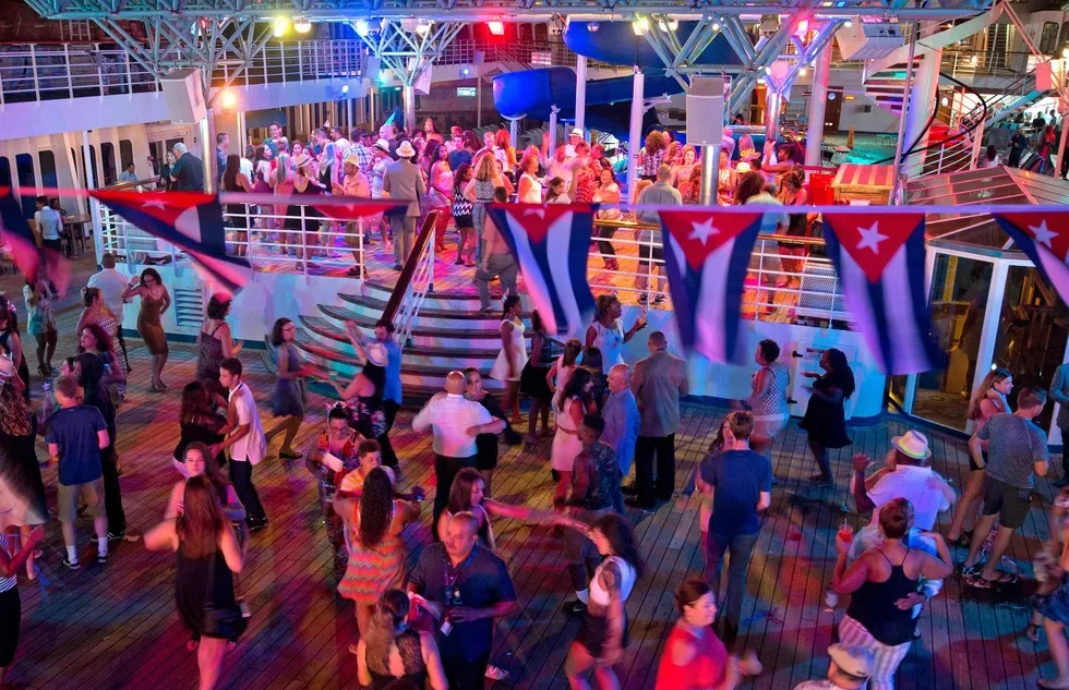 Cuban dance party onboard Carnival Cruise Line's Paradise