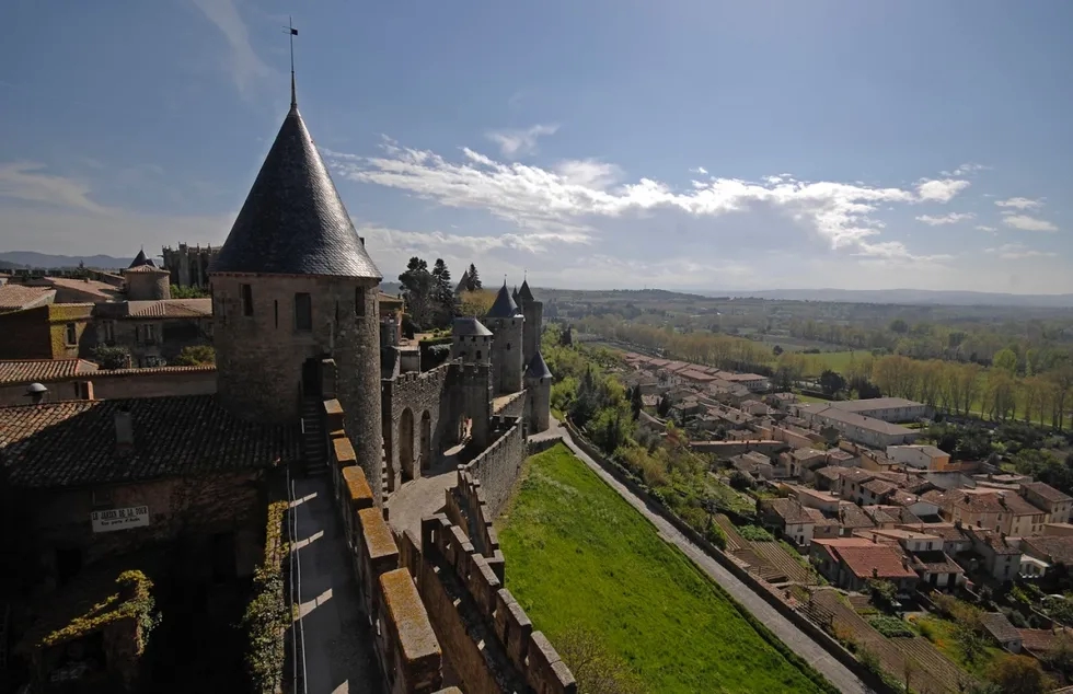 Walls of the city of Carcassonne
