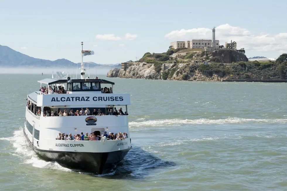 Hornblower City Experiences Alcatraz Clipper ferry at Alcatraz Island