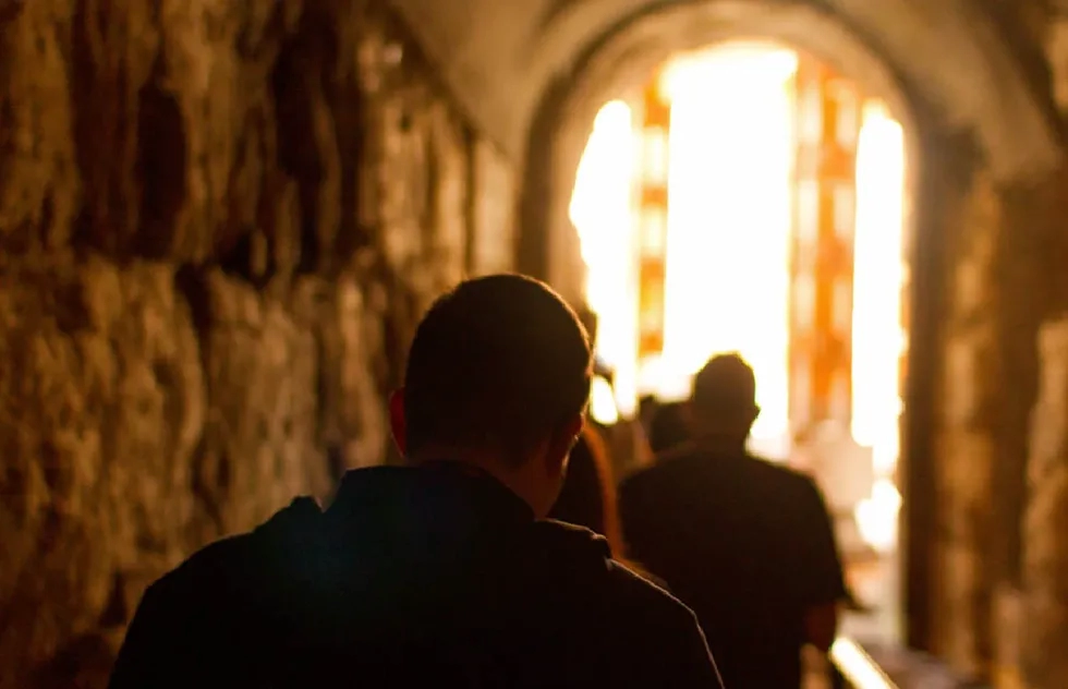 On the Colosseum underground tour in Rome