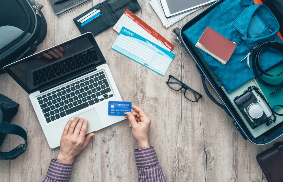 Booking a flight with a credit card