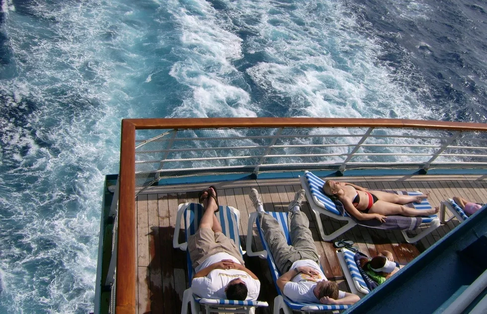 People relaxing on a cruise