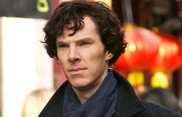 Benedict Cumberbatch as Sherlock Holmes in the British TV series "Sherlock"