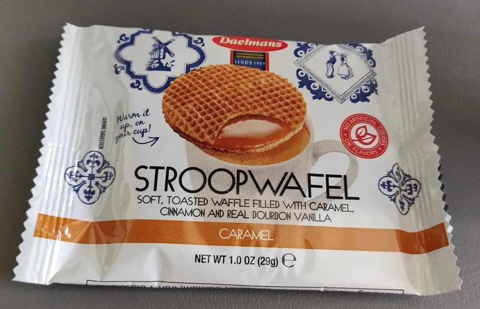 Daelmans Stroopwafel served aboard United Airlines flights