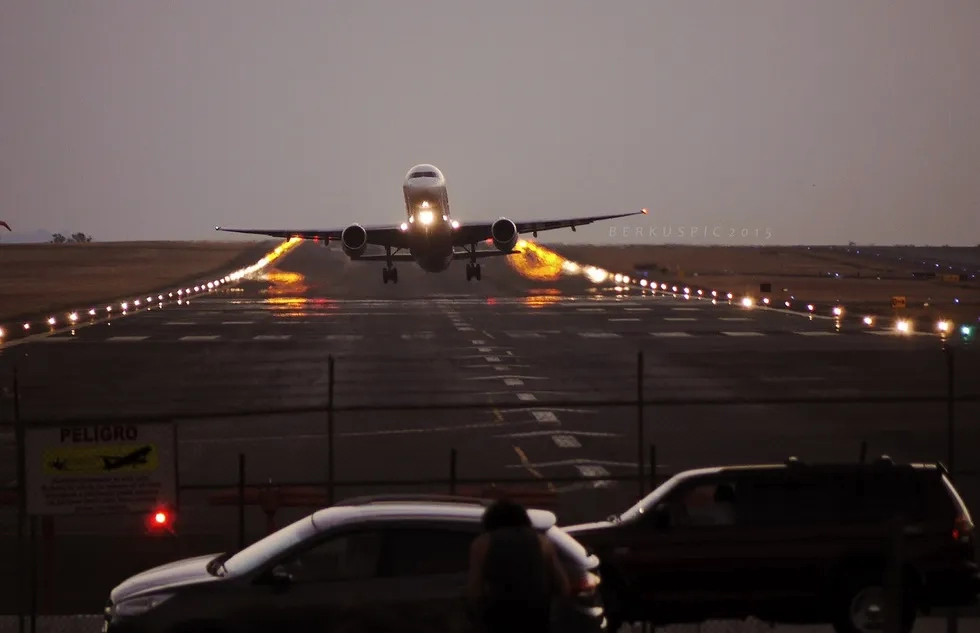 A Delta Flight Takes Off