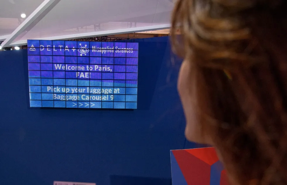 Parallel Reality airport screen from Delta Air Lines
