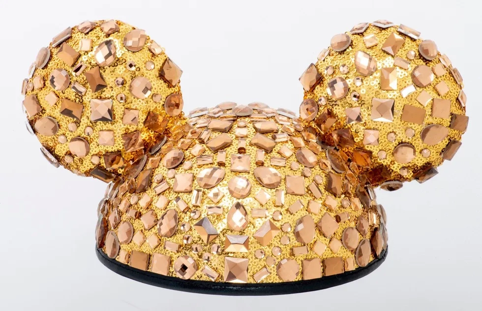 Disney Luxe Logo gold Mouse Ears cap