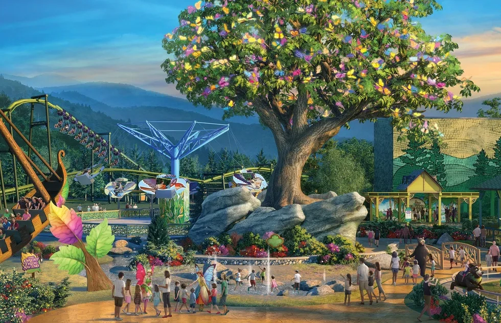 Rendering of Wildwood Grove at Dollywood in Pigeon Forge, Tennessee
