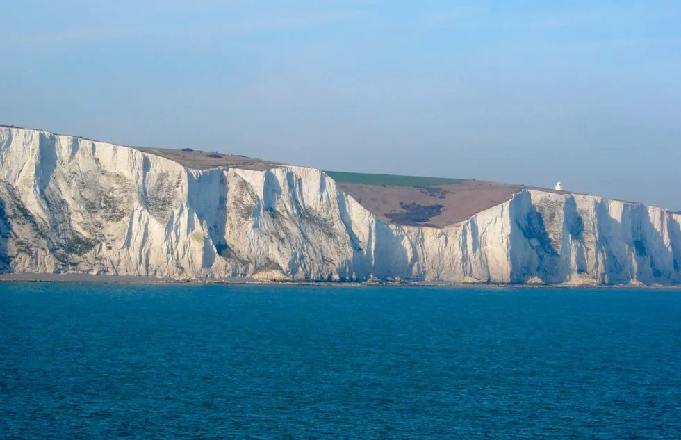 The White Cliffs of Dover in England