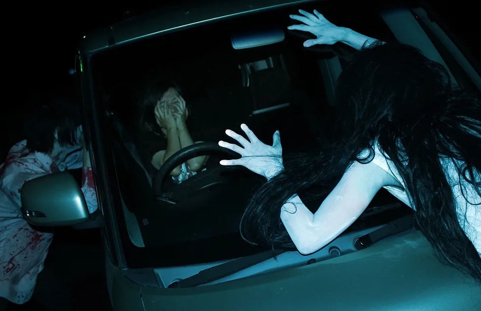 Drive-in haunted house in Tokyo