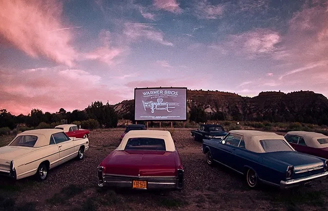 Drive-in movie theater at Yonder Escalante in Utah