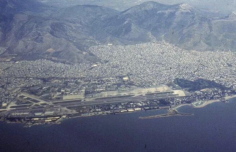 Aerial view of Athens's Ellinikon International Airport, which closed in 2001