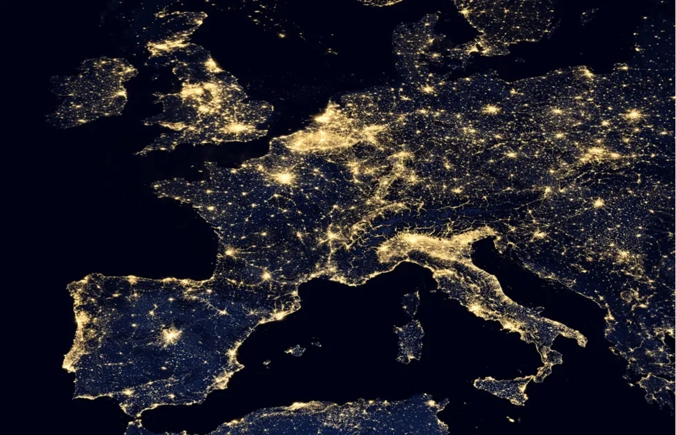 View of Europe from space