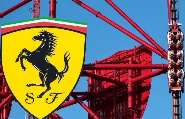The Red Force roller coaster at Ferrari Land in Spain