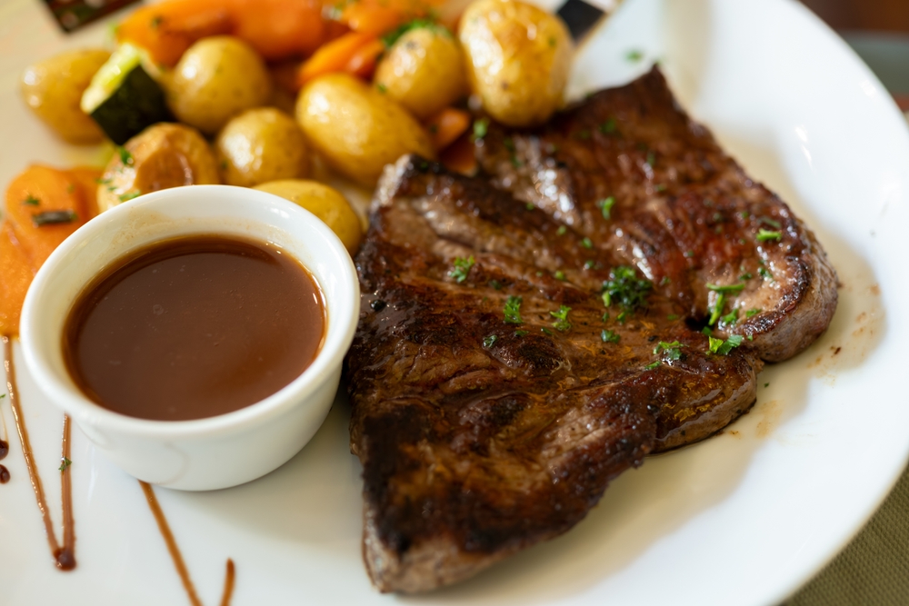 Limoges, Cafe, Steak, France