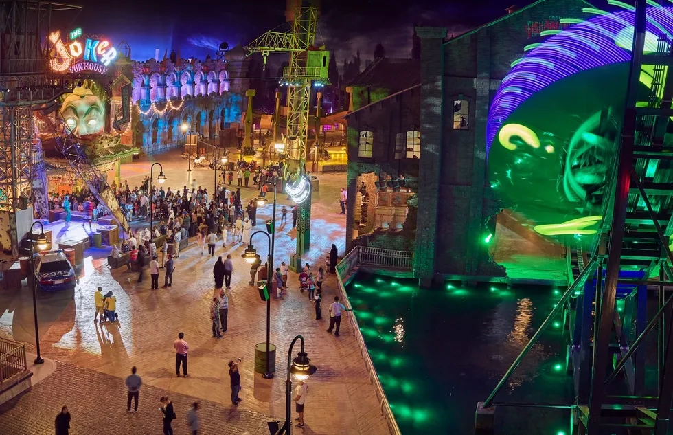 Gotham City at Warner Bros. World Abu Dhabi indoor theme park