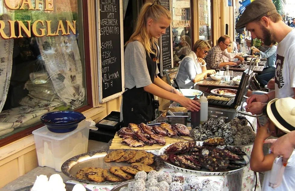 Street vendors in Gothenburg, Sweden