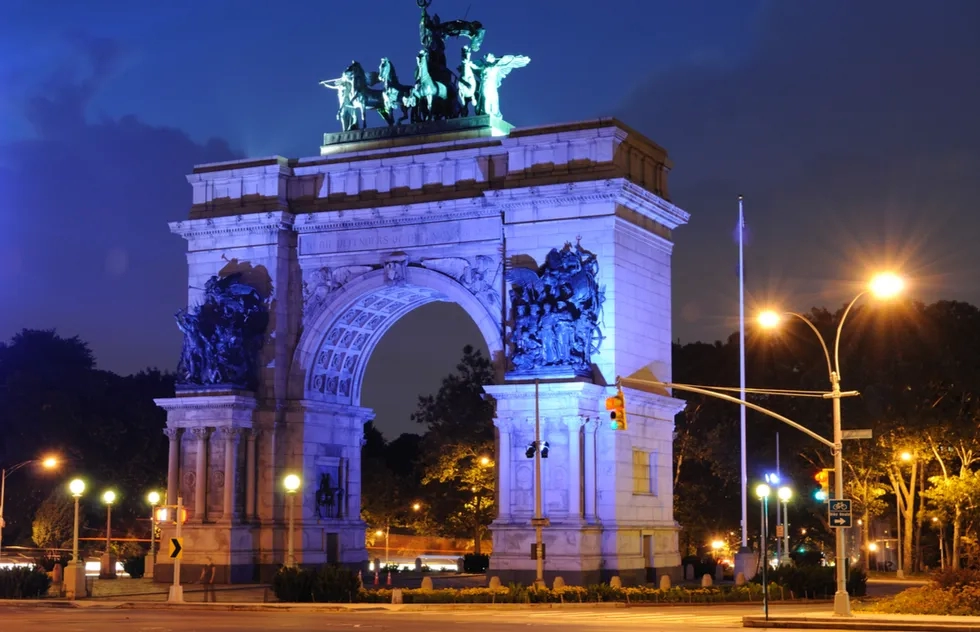 Soldiers' and Sailors' Memorial Arch at Grand Army Plaza in Brooklyn, New York City