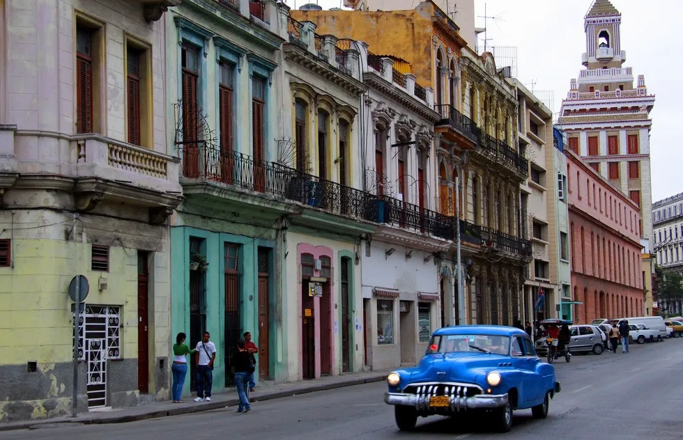 Vintage car on Havana street
