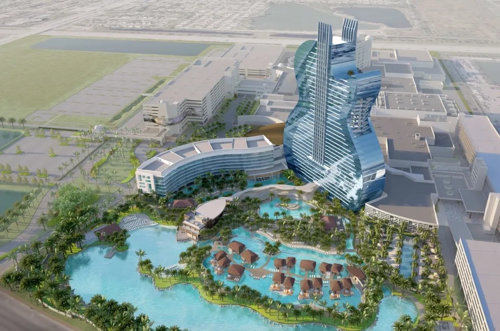 A Bizarre Guitar-Shaped Hotel Rises in South Florida