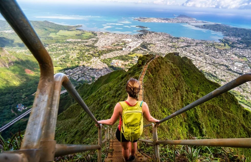 Haiku Stairs on the Hawaiian island of Oahu
