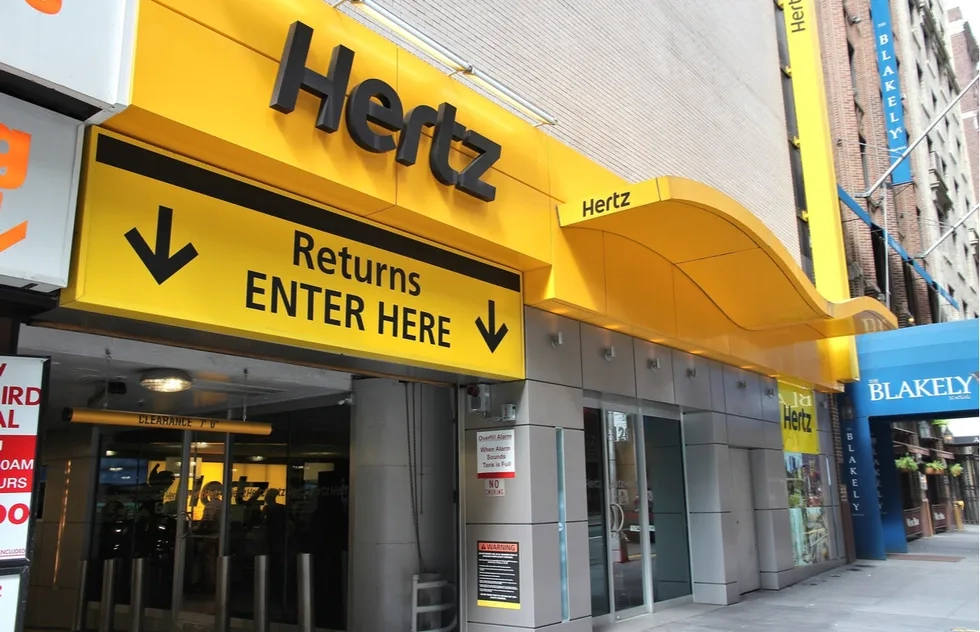 Hertz car rental office in New York City