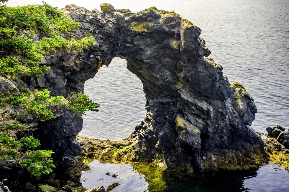 Hole in the Wall Arch, Grand Manan Island, New Brunswick, Canada