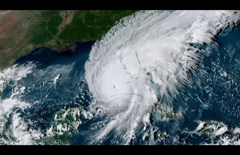 Satellite image of Hurricane Ian in 2022