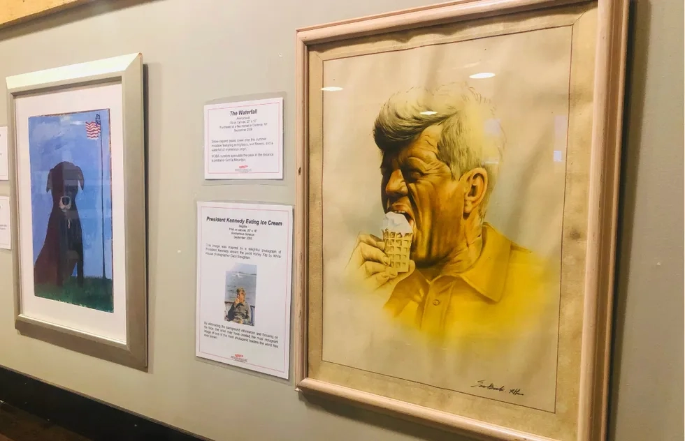 Museum of Bad Art inside the Dorchester Brewing Company in Boston