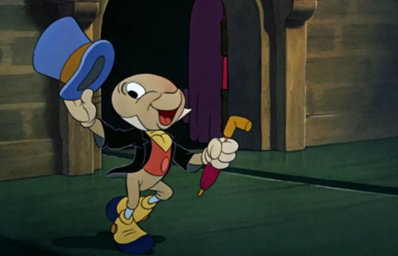 Jiminy Cricket in Disney's "Pinocchio"