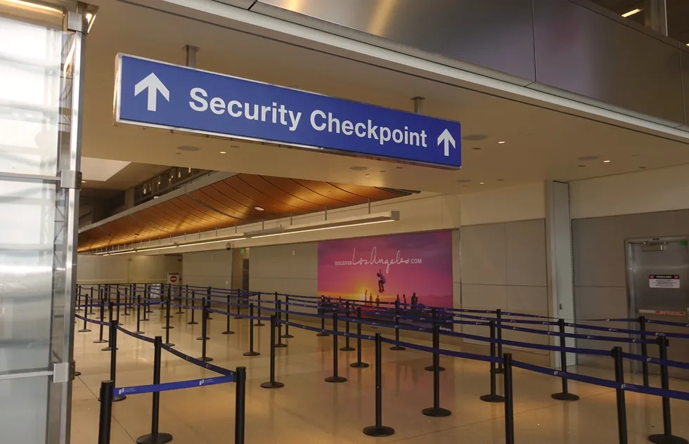 Security checkpoint at Los Angeles International Airport