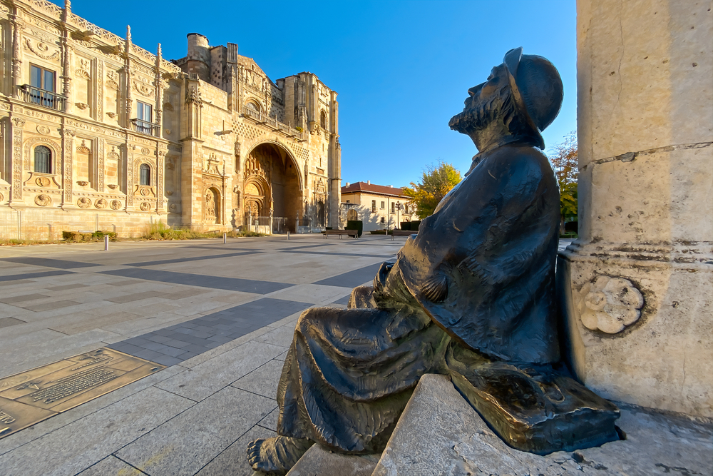 Leon, Spain, Pilgrim Statue