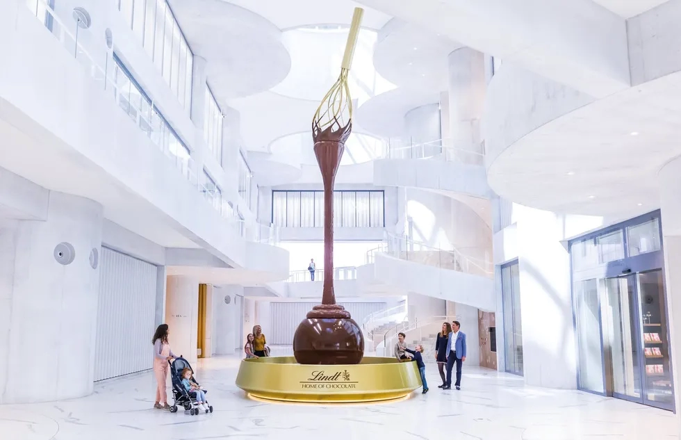 Lindt Home of Chocolate, Chocolate Fountain, Switzerland