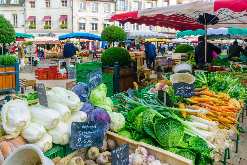 Beaune, Market, Burgundy, France