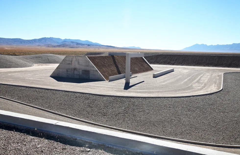 "Complex One," part of Michael Heizer's "City" sculpture in Nevada
