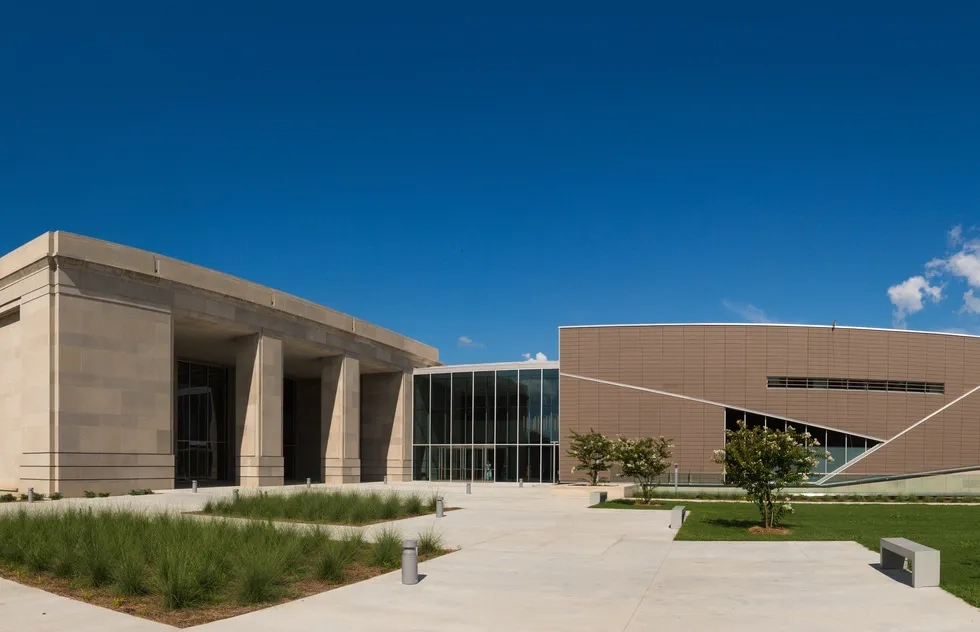 Museum of Mississippi History (left) and the Mississippi Civil Rights Museum (right) in Jackson, Mississippi