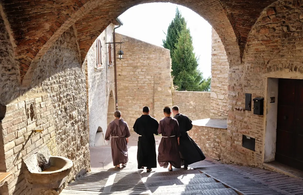 Monks in Assisi, Italy