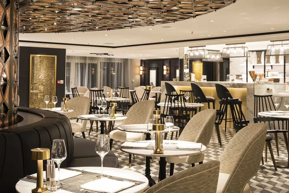 Bistro aboard Crystal Cruise's Mozart