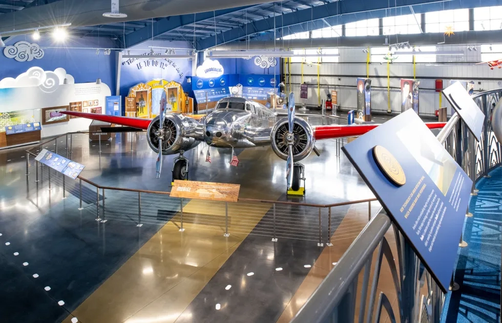 Muriel, a Lockheed Electra 10-E plane, on display at the Amelia Earhart Hangar Museum in Atchison, Kansas