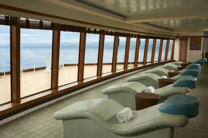 Norwegian Jade thermal suite looking out to sea