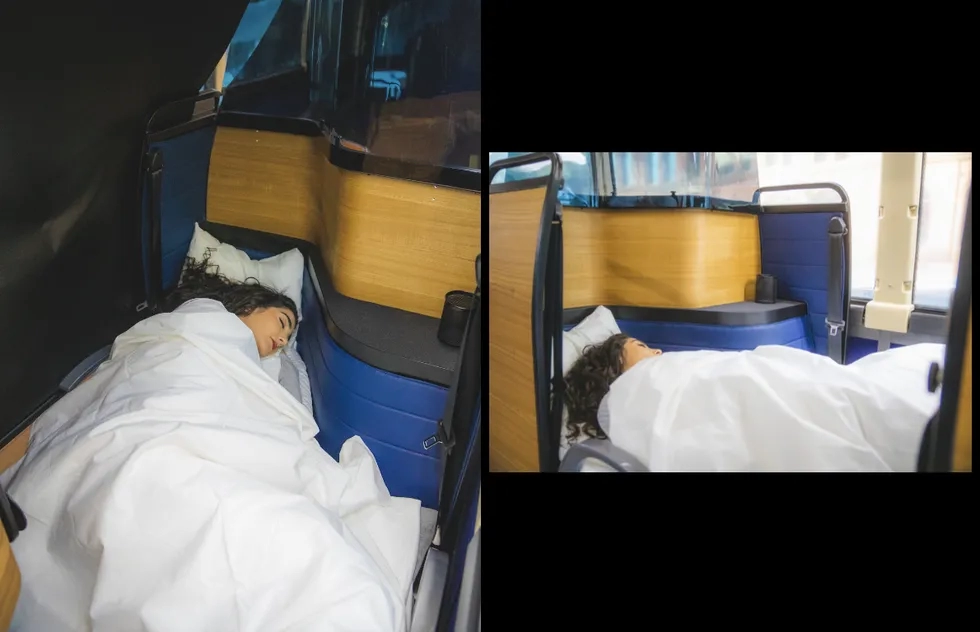 Bed on Napaway bus