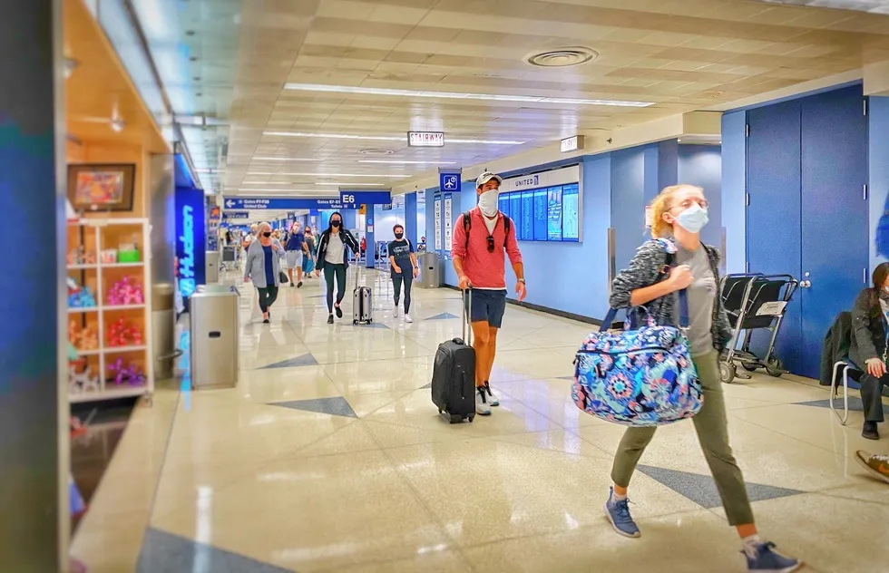 Chicago O'Hare Airport, Masks, Terminal, Chicago, Illinois