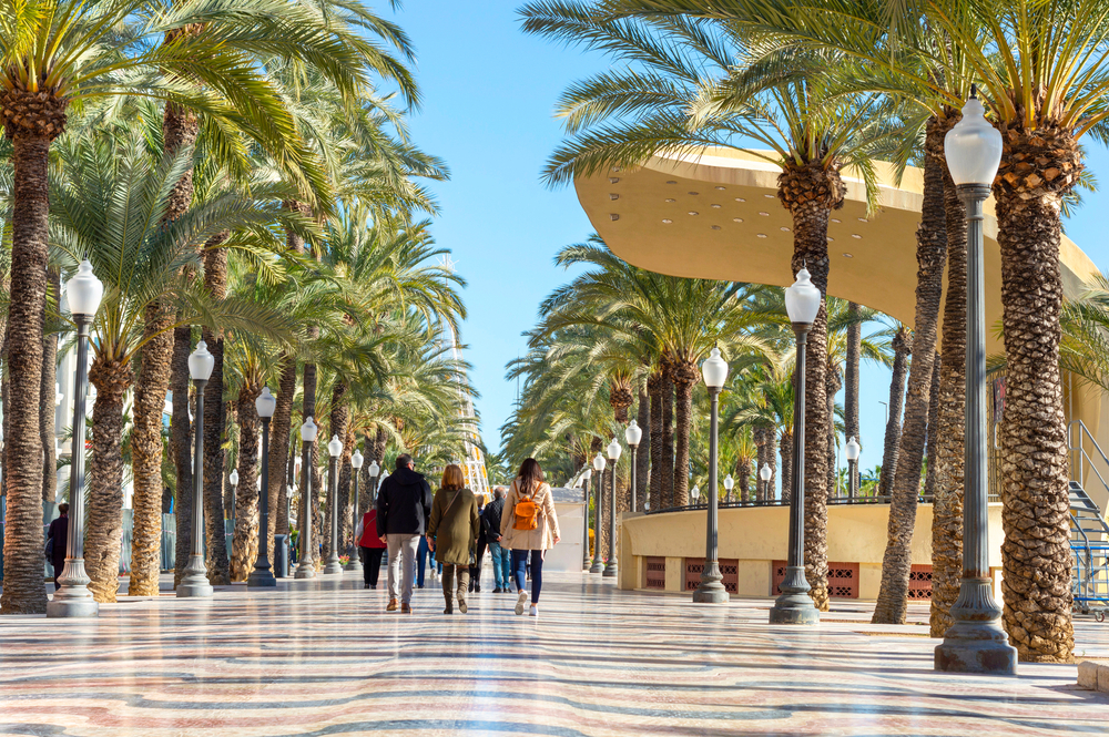 Paseo de la Explenada de Alicante, Spain