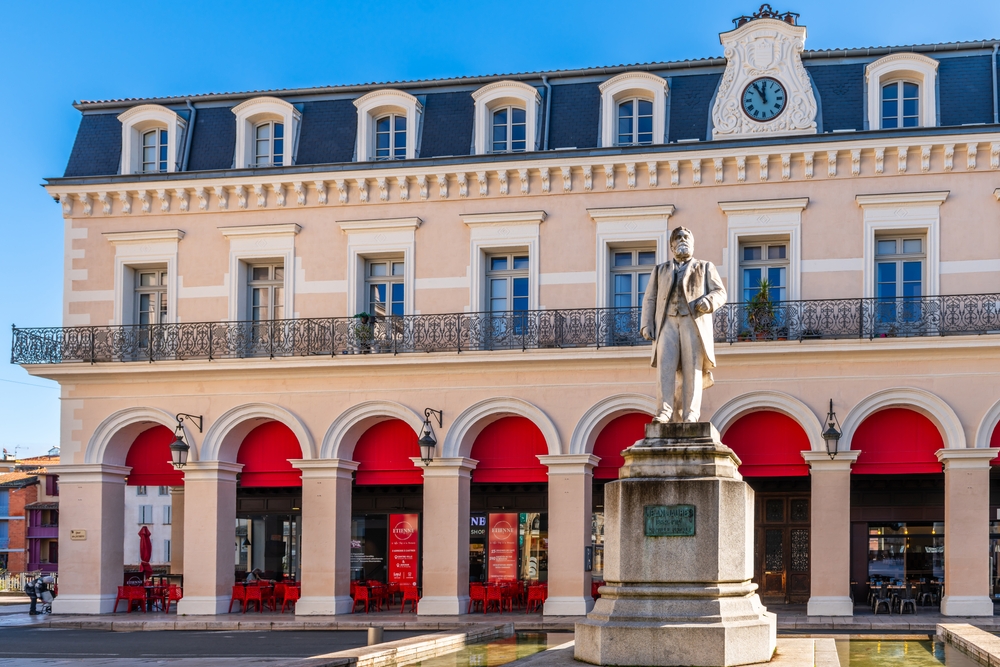 Place Jean Jaurès, Castres in the Tarn, Occitanie, France