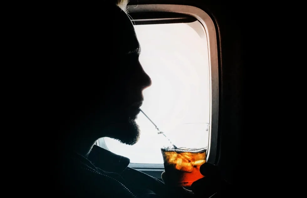 Drinking on a plane