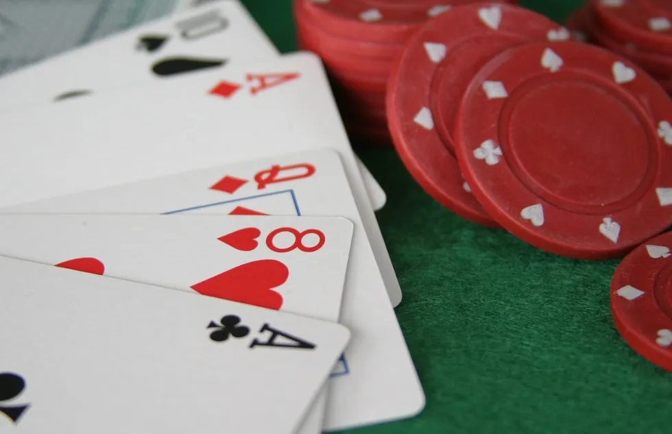 Poker cards and chips