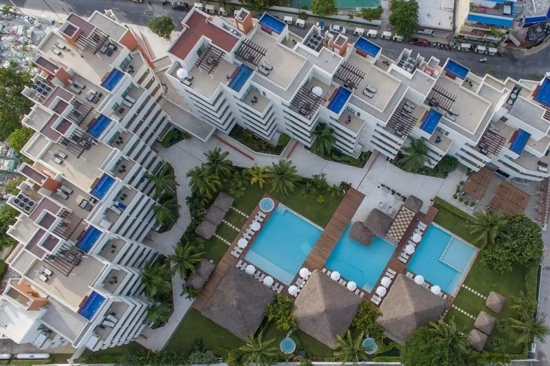 aerial of Privilege Aluxes, Isla Mujeres