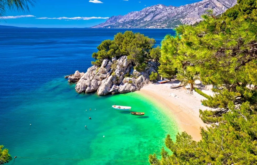 Punta Rata beach in Brela, Croatia
